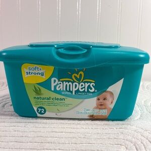 PAMPERS BABY WIPES DISPENSER EMPTY POP UP PLASTIC CONTAINER